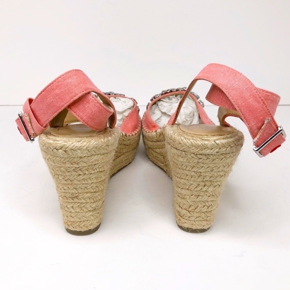 KAARI Blue Chloe espadrille wedge embellished sandal - Picture 7 of 9